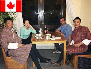 Please click here to enlarge photo of Honeymooning Canadian Diplomats to Bhutan through Bhutan Rebirth